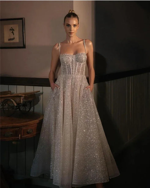 Elegant Luxury Evening Gown for Special Occasions and Weddings